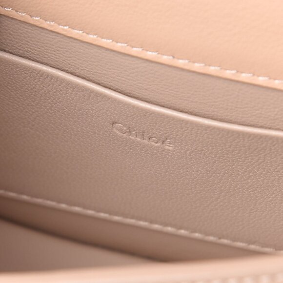 Chloe Calfskin Lizard Embossed Nile Bracelet Minaudiere Bag Pink - Picture 6 of 6